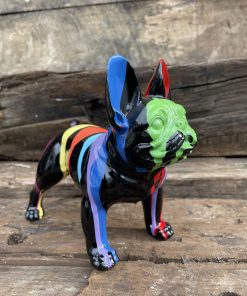 Small French Bulldog in Black with Splash Paint