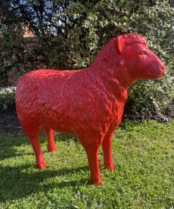 Sheep Sculpture in Red