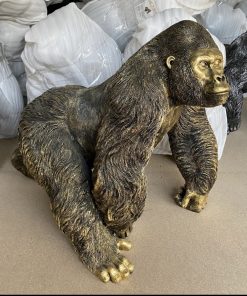 Large Crawling Gorilla in Antique Gold