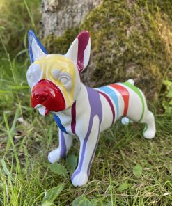 Small Splash Paint French Bulldog in White