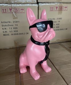 Pink French Bulldog in Sun Glasses