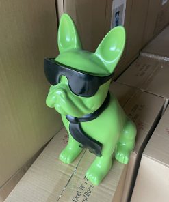Green French Bulldog in Sun Glasses