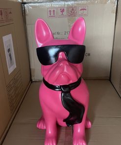 Dark Pink French Bulldog in Sun Glasses