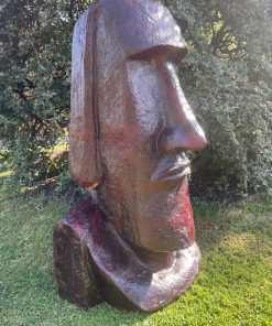 Large Easter Island Head in Dark Red