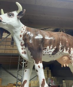 Large Brown and White Cow